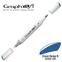 Marqueur Manga À L'Alcool Graph'it Brush 9106 Cool Grey 6 - Graph'IT