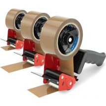 3 Dévidoirs - Ruban Adhésif - Emballage - Manuel - Inclus Rouleaux - Rapesco - Esselte