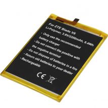 Avizar Batterie 3.8v Li-polymer Pour Smartphone Compatible Zte Blade V6 2200mah Noir