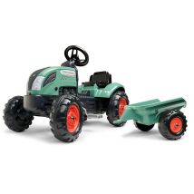 Tracteur À Pédales Farm Lander Avec Remorque - Vert Vintage - Dès 2 Ans - 100% Fabriqué En France - Contient 50% De Plastique Recyclé - Falk - FALK 