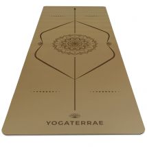 Tapis De Yoga Bronze Antidérapant Pu-caoutchouc Naturel Éco-responsable Mandala Premium 183x68x0,4cm - YOGATERRAE