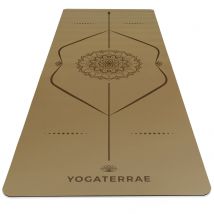 Tapis De Yoga Bronze Antidérapant Pu-caoutchouc Naturel Éco-responsable Mandala Premium 183x68x0,4cm - Yogaterrae