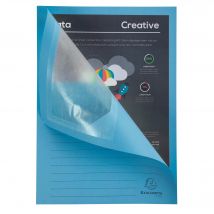 Paquet De 100 Chemises À Fenêtre Super 160g/m2 - 22x31cm - Bleu Vif - Exacompta