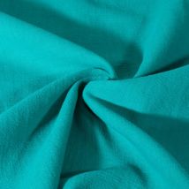 Tissu 100% Lin Uni Bleu Canard - Au Mètre - Craftine