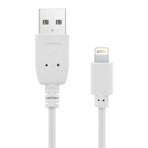 Câble Usb Vers Iphone Ipad Ipod Charge & Synchro Quick Charge 2.0 1,2m - Blanc - Avizar