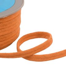 Double Cordon Fils 10mm Rose Orange Saumon Au Mètre - My mercerie