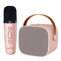 Maxlife Enceinte Bluetooth Avec Microphone Portable Autonomie 5 Heures Rose Clair
