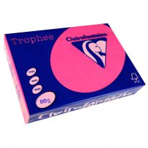Ramette De 500 Feuilles De Papier 80g A4 210x297 Mm Certifié Fsc Rose Fuchsia Clairefontaine - Clairefontaine