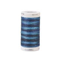 Fil Coton Variagated 500m Haute Qualité Bleu - MyMercerie