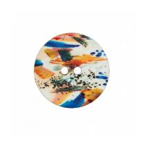 Bouton Peinture Polyester 2 Trous 18mm - Prym 0904 Multicolore