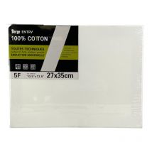 Châssis - Toile - 27x35cm - 5f - Coton - Acrylique - Huile - Gouache - Berge Entry - Bergere de France