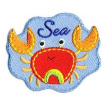 Lot De 3 Écussons Thermocollants Crabe Sea 5x4.5cm - MyMercerie