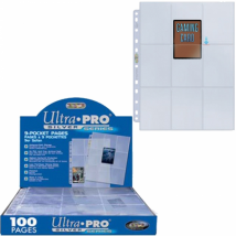 Ultra Pro - Lot De X100 Feuilles 9 Cases - Silver Series