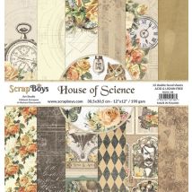 Pochette De 12 Feuilles House Of Science Scrapboys Scrapbooking