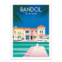 Affiche 50x70 Cm - Bandol - Raphael Delerue - Wall Editions