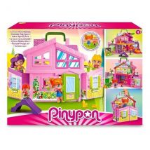 Malette Maison Portable Rose Pinypon Avec Accessoires - Univers Mini Poupées - Famosa - Figurines