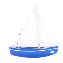 Le Sloop Bleu- Bateau En Bois 21cm - Maison Tirot