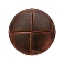 Boutons Simili Cuir Marron 18mm X 3 - Union Knopf Marron - PrymUnionKnopf