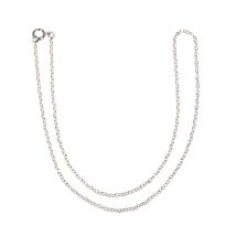 Chaîne À Maillons, Argent, 42cm, 2x3mm, 1 Pce. - Rayher