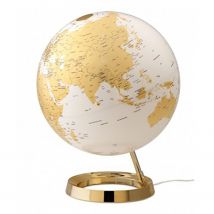 Globe Terrestre Lumineux Light & Colour Ø 30 Cm - Métal Doré - Youdoit