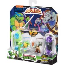 Coffret Tortues Ninja Leonardo Vs Kraang - Akedo - Armes Uniques - 4 Coffrets Duel A Collectionner - Moose Toys