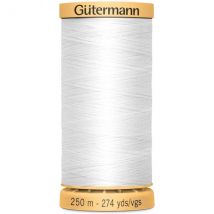 Fil À Coudre 100% Coton Gütermann 250m Blanc N°5709 - Güttermann