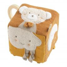 Cube D'Activités Bébé En Coton Bio - Sauthon