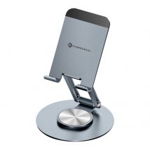 Forcell Support Bureau Universel Pliable Fold Stand 3 En Aluminium Base Ronde Rotative Gris