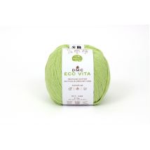 Fil Coton Recyclé Eco Vita 3mm 100g Tricot Et Crochet Col. 138 Vert - Dmc