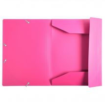 Chemise À Élastique 3 Rabats Polypropylène 4/10e Opaque Eco - A4 - Fuchsia - X 30 - Exacompta