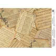 Feuille Papier Calque, Papier Velin Scrapbooking Fabrika Decoru 30 X 42 Cm Partition 149 - FABRIKA DECORU
