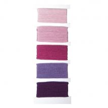 Fil En Coton Stitchetknot, 5 Couleurs Chaque 10m En , Rose Oeillet - Rayher