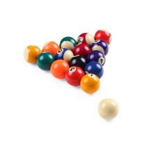 Lot De 16 Billes De Billard - 57 Mm Résine - Billard Américain - 1001jouets