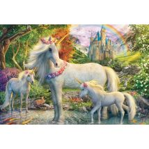 Puzzle 200 Pièces - La Licorne Et Ses Poulains - Schmidt Spiele