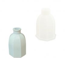 Moule En Silicone 7,3 Cm X 10 Cm - Vase Octagonal - Jesmonite