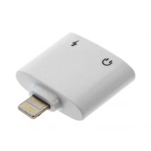 Adaptateur Charge Audio Prise Iphone Ipad Ipod Prise Jack 3.5mm Femelle Blanc - Avizar