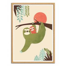 Affiche 30x40 Cm - Mama Sloth - Jay Fleck - Wall Editions