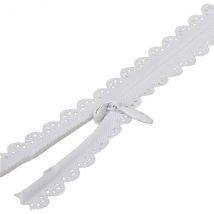 Fermeture Dentelle Non Séparable Ajustable - Blanc - My mercerie