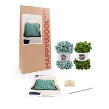 Kit Crochet Housse De Coussin Benedict Vert Laurier Tu - Pingouin