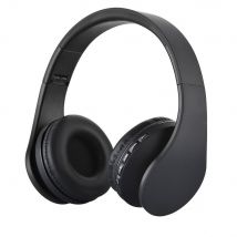 Casque Audio Bluetooth Pliable Sans Fil Avec Radio Fm Et Lecteur Mp3 Rouge Noir Yonis - Yonis