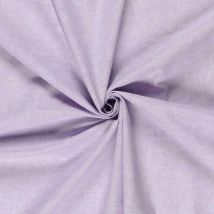 Tissu Lin Et Coton Uni Verona Lilas - Au Mètre - Craftine