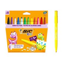 Feutres De Coloriage Pointe Large 4,5 Mm - Bic - Couleurs Assorties - Visacolor Xl