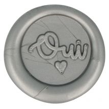 10 Sceaux De Cire À Coller Argentés Oui 20 Mm - Artemio