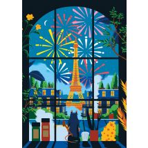 Puzzle 500 Pièces - Sous Le Ciel De Paris - Hachette