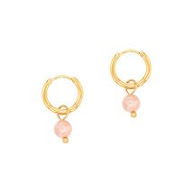 Boucles D'Oreilles Créoles Serena En Pierres De Soleil - SLOYA