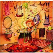 Puzzle 1000 Pièces - François Ruyer - La Sorcière Se Pomponne - Grafika