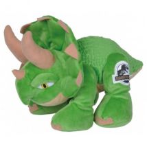 Peluche Dinosaure Triceratops Vert 27 Cm - Jurassic World - Dino Tyrannosaure - Peluche Licence - Nicotoy