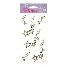 Tatouages Temporaires - Étoiles - Noir - Dorures - Global Gift