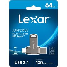 Clé Usb 64go Lexar Jumpdrive Dual Drive D400 Usb 3.1 Type-c