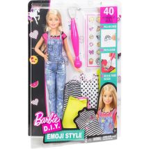 Barbie Blonde Emoji Style + Habits Et Decalcos - Accessoires - Mattel - Dyn93